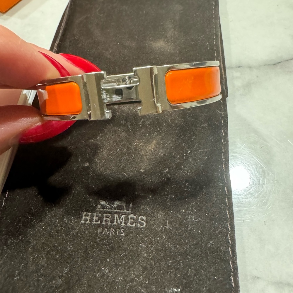 Hermes orange bracelet